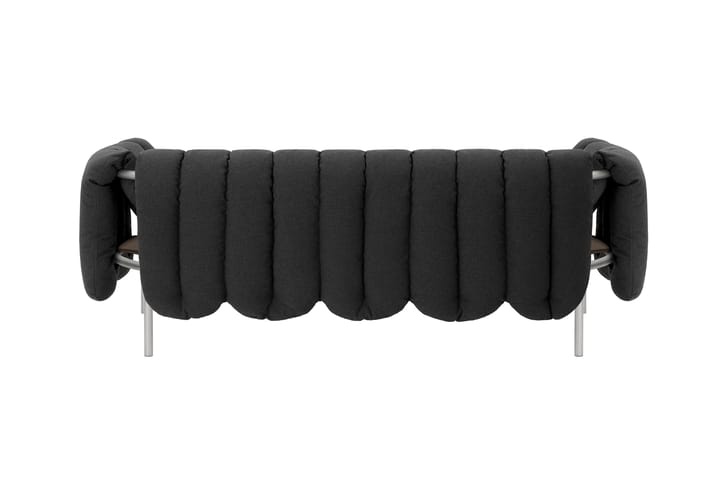 Puffy 2,5-seater sofa 205 cm, Anthracite-stainless steel Hem