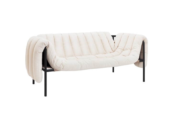 Puffy 2,5-seater sofa 205 cm, Natural-black grey Hem