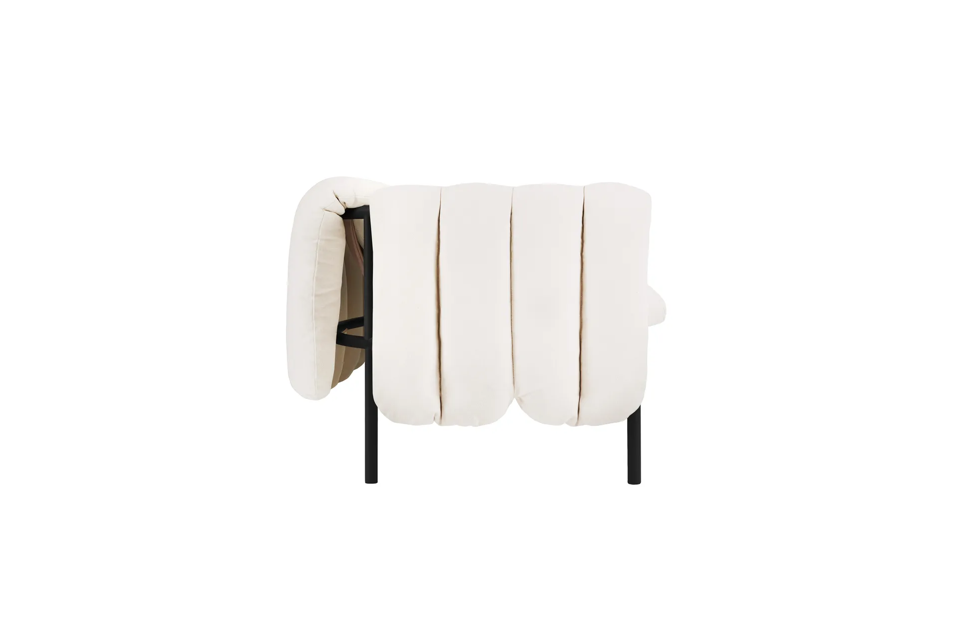 Puffy 2,5-seater sofa 205 cm, Natural-black grey Hem