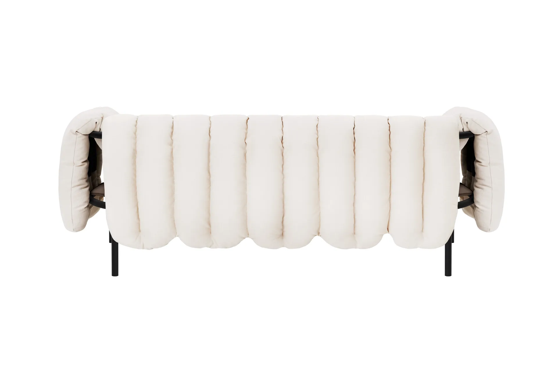 Puffy 2,5-seater sofa 205 cm, Natural-black grey Hem