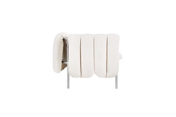 Puffy 2,5-seater sofa 205 cm - Natural-stainless steel - Hem
