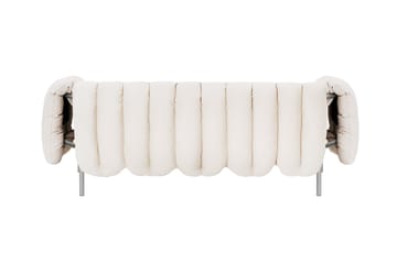 Puffy 2,5-seater sofa 205 cm - Natural-stainless steel - Hem