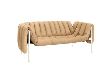 Puffy 2,5-seater sofa 205 cm - Sand leather-cream - Hem
