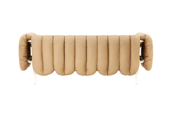 Puffy 2,5-seater sofa 205 cm, Sand leather-cream Hem
