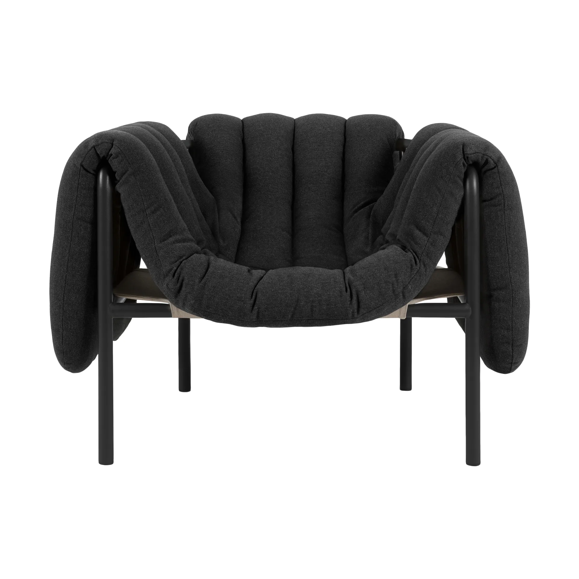 Puffy lounge chair, Anthracite-black grey Hem