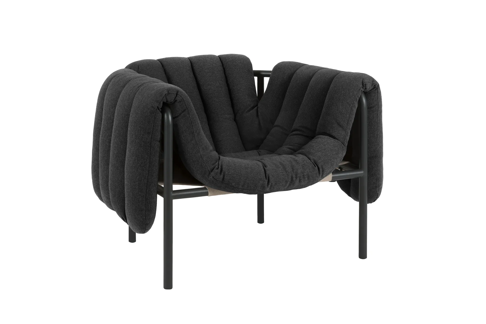 Puffy lounge chair, Anthracite-black grey Hem