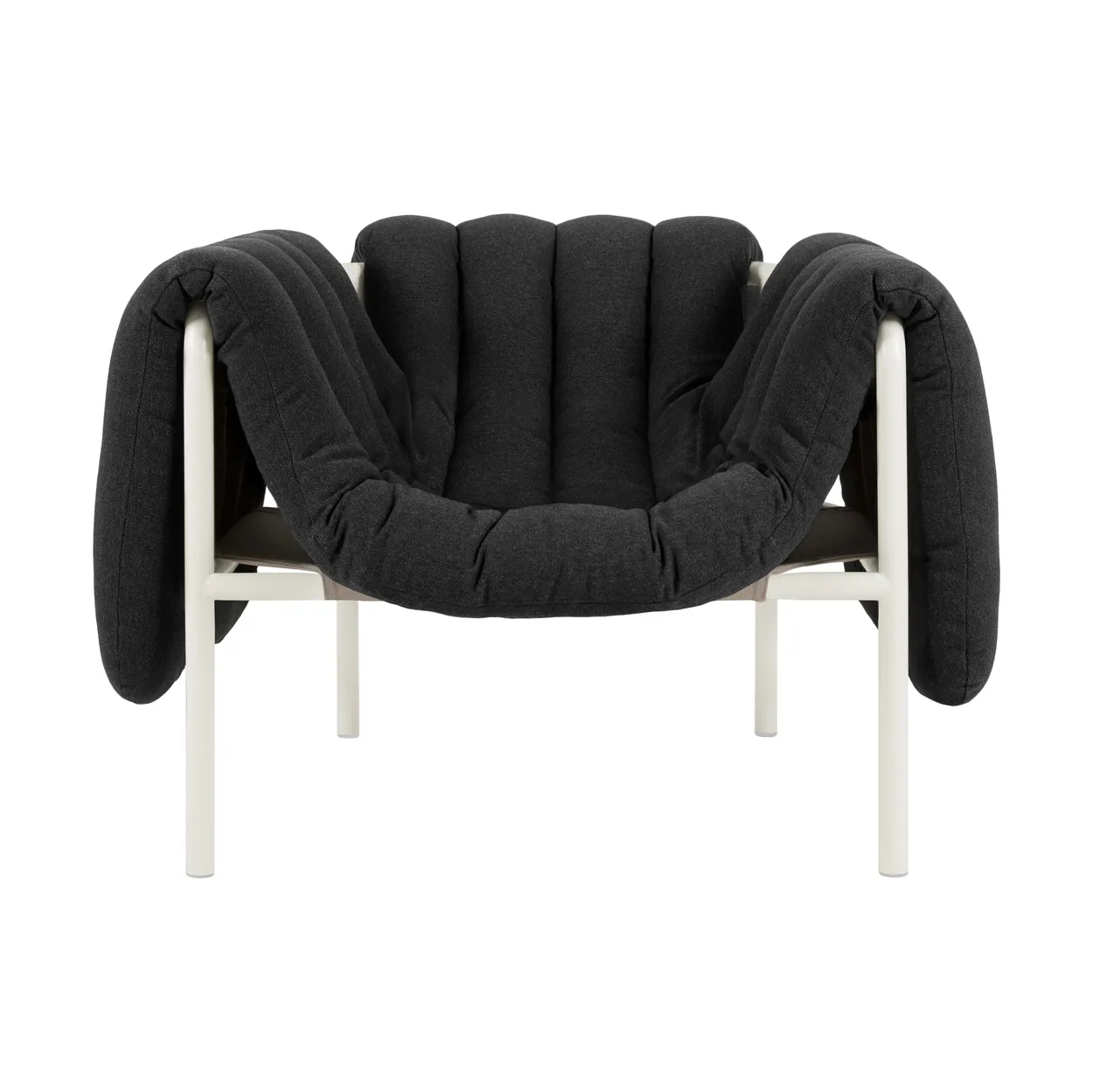 Hem Puffy lounge chair Anthracite-cream | Scandinavian Design | Chairs | Black