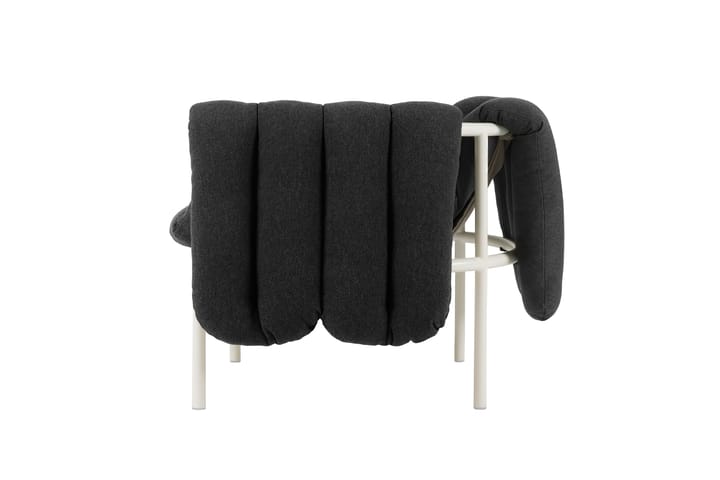 Puffy lounge chair, Anthracite-cream Hem