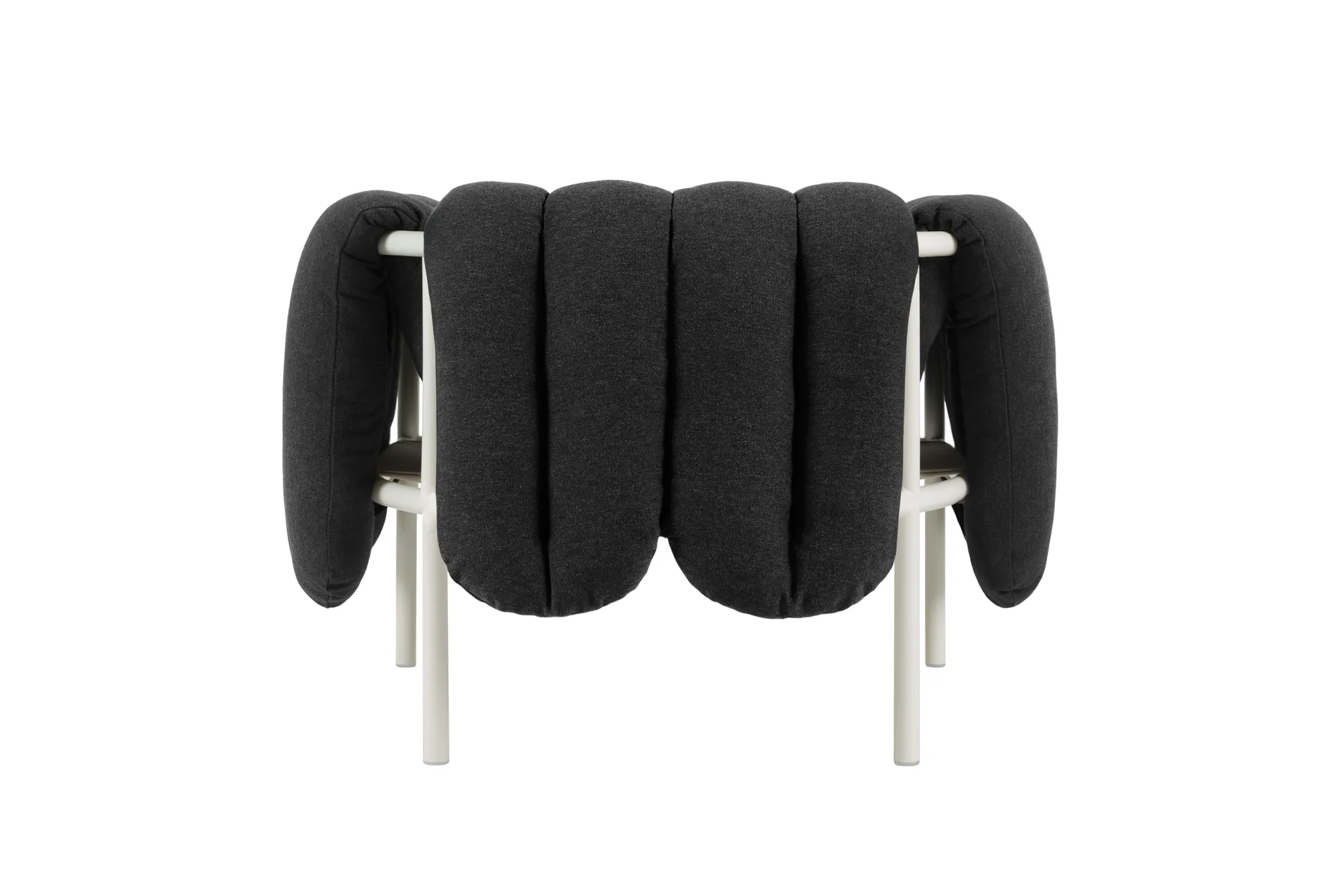 Puffy lounge chair, Anthracite-cream Hem