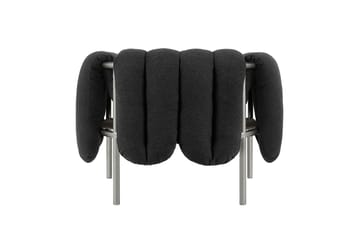 Puffy lounge chair - Anthracite-stainless steel - Hem