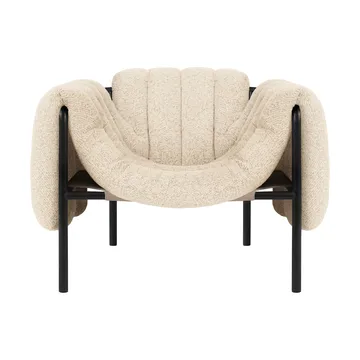 Puffy lounge chair - Eggshell-black grey - Hem
