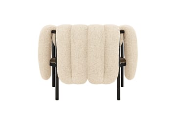 Puffy lounge chair - Eggshell-black grey - Hem