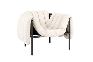 Puffy lounge chair - Natural-black grey - Hem