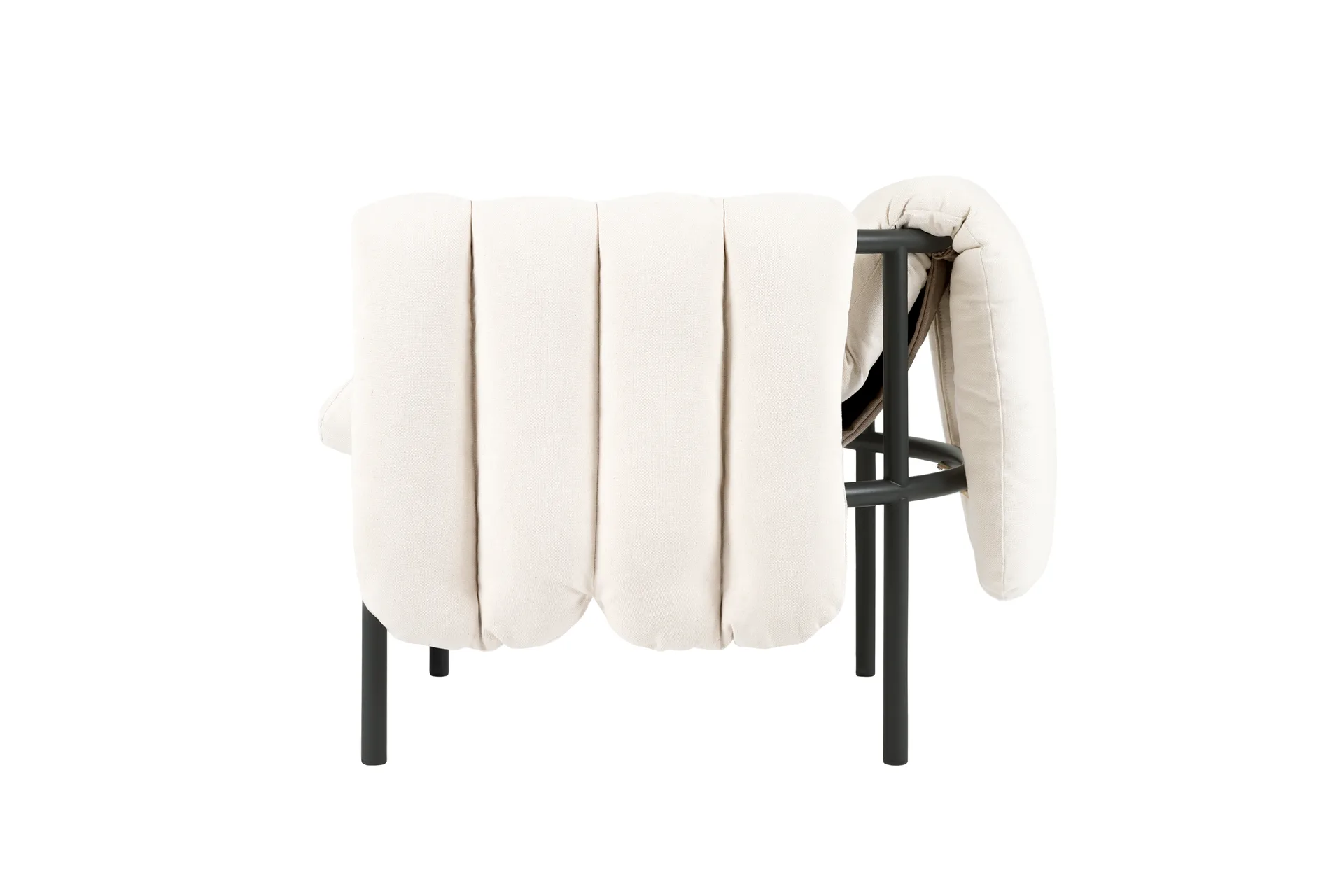 Puffy lounge chair, Natural-black grey Hem