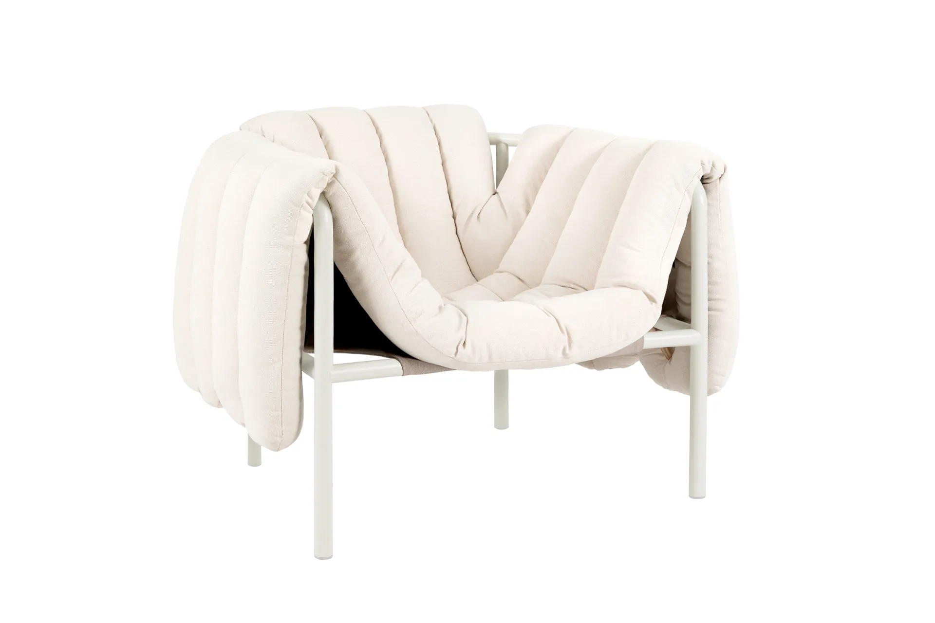 Puffy lounge chair, Natural-cream Hem