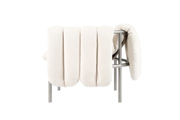 Puffy lounge chair - Natural-stainless steel - Hem
