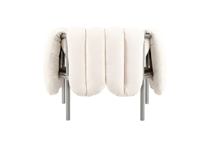 Puffy lounge chair, Natural-stainless steel Hem