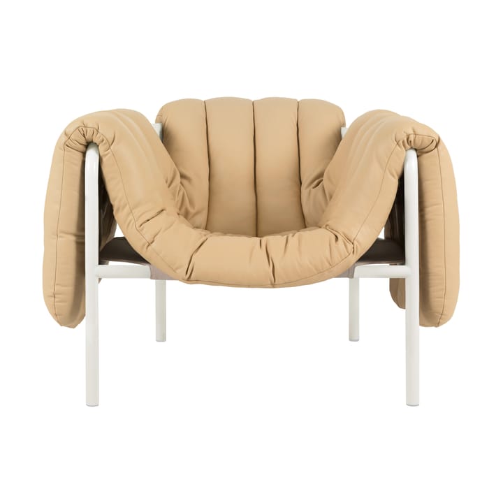 Puffy lounge chair - Sand leather-cream - Hem