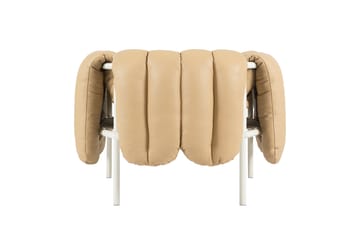 Puffy lounge chair - Sand leather-cream - Hem