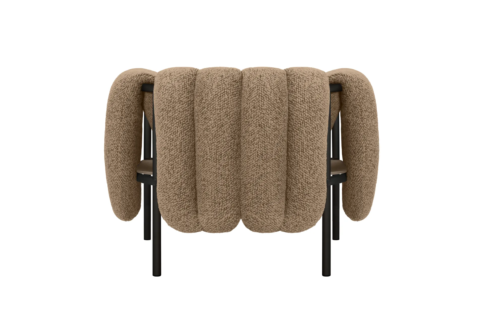 Puffy lounge chair, Sawdust-black grey Hem