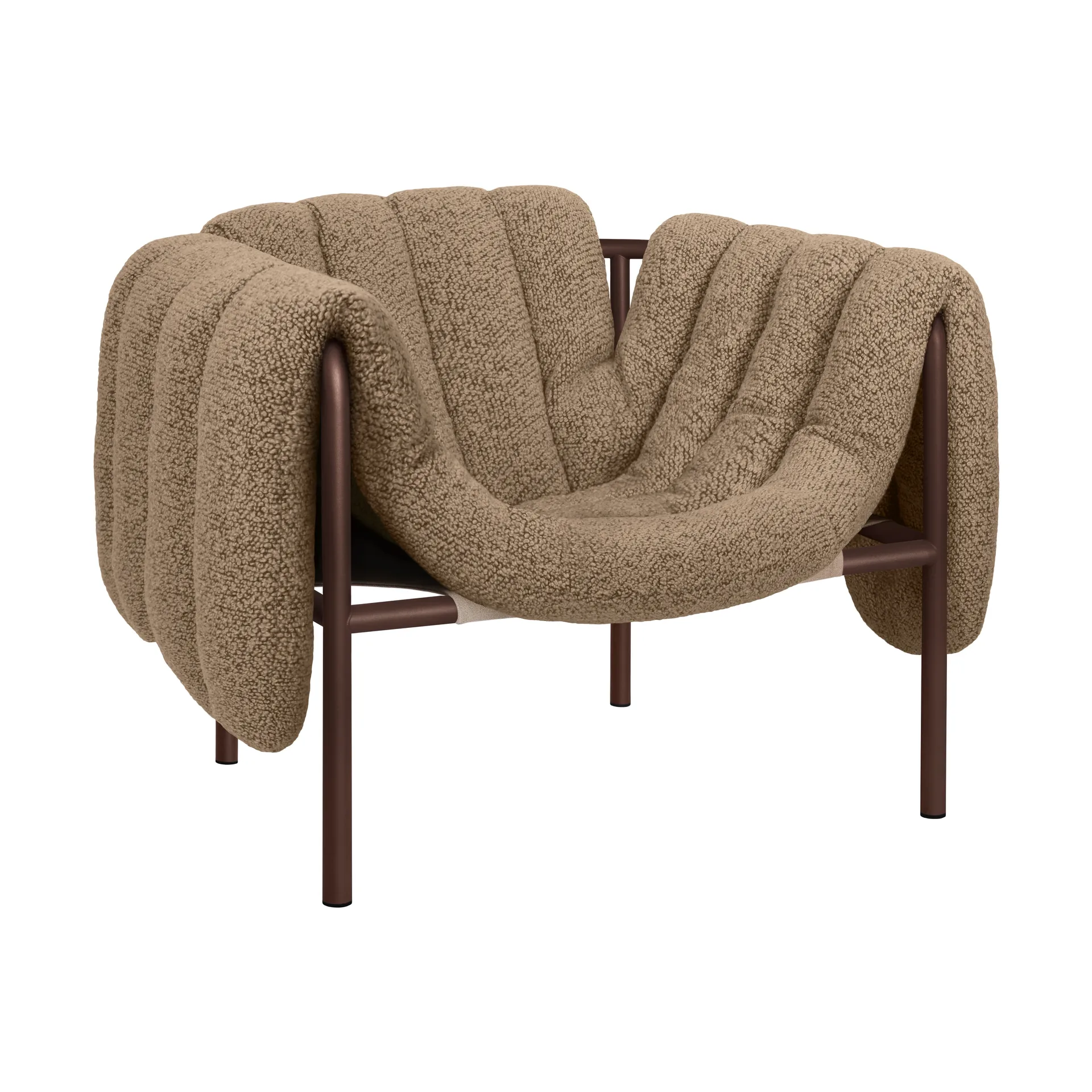 Puffy lounge chair, Sawdust-chocolate brown Hem