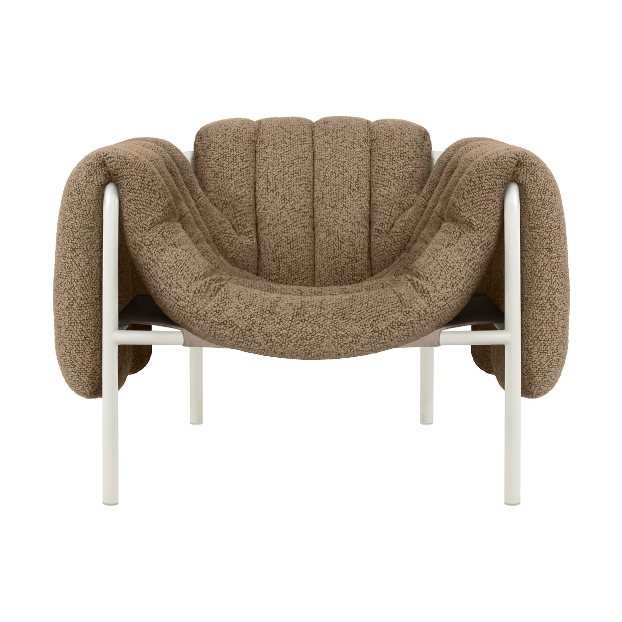 Hem Puffy lounge chair Sawdust-cream | Scandinavian Design | Chairs | Brown