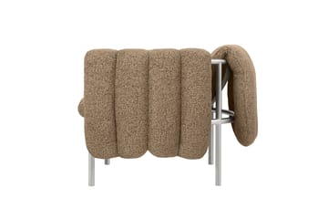 Puffy lounge chair - Sawdust-stainless steel - Hem