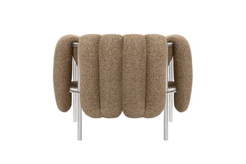 Puffy lounge chair - Sawdust-stainless steel - Hem