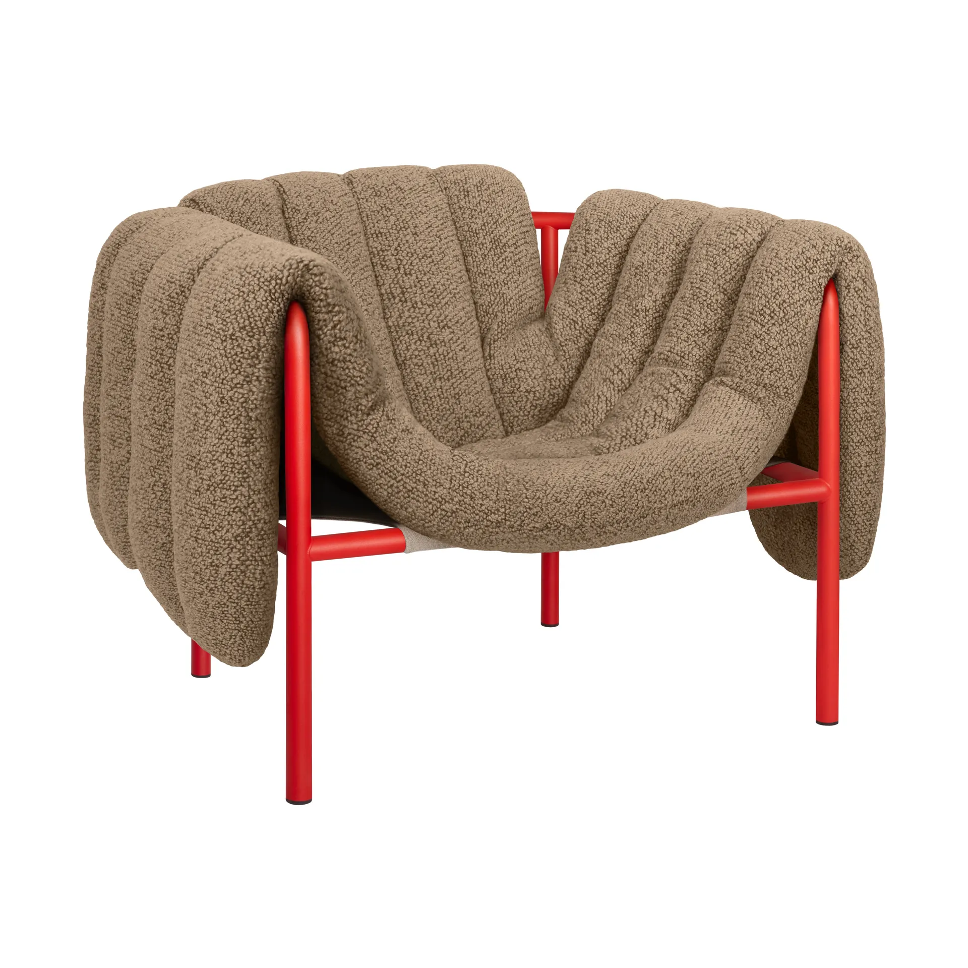 Puffy lounge chair, Sawdust-traffic red Hem