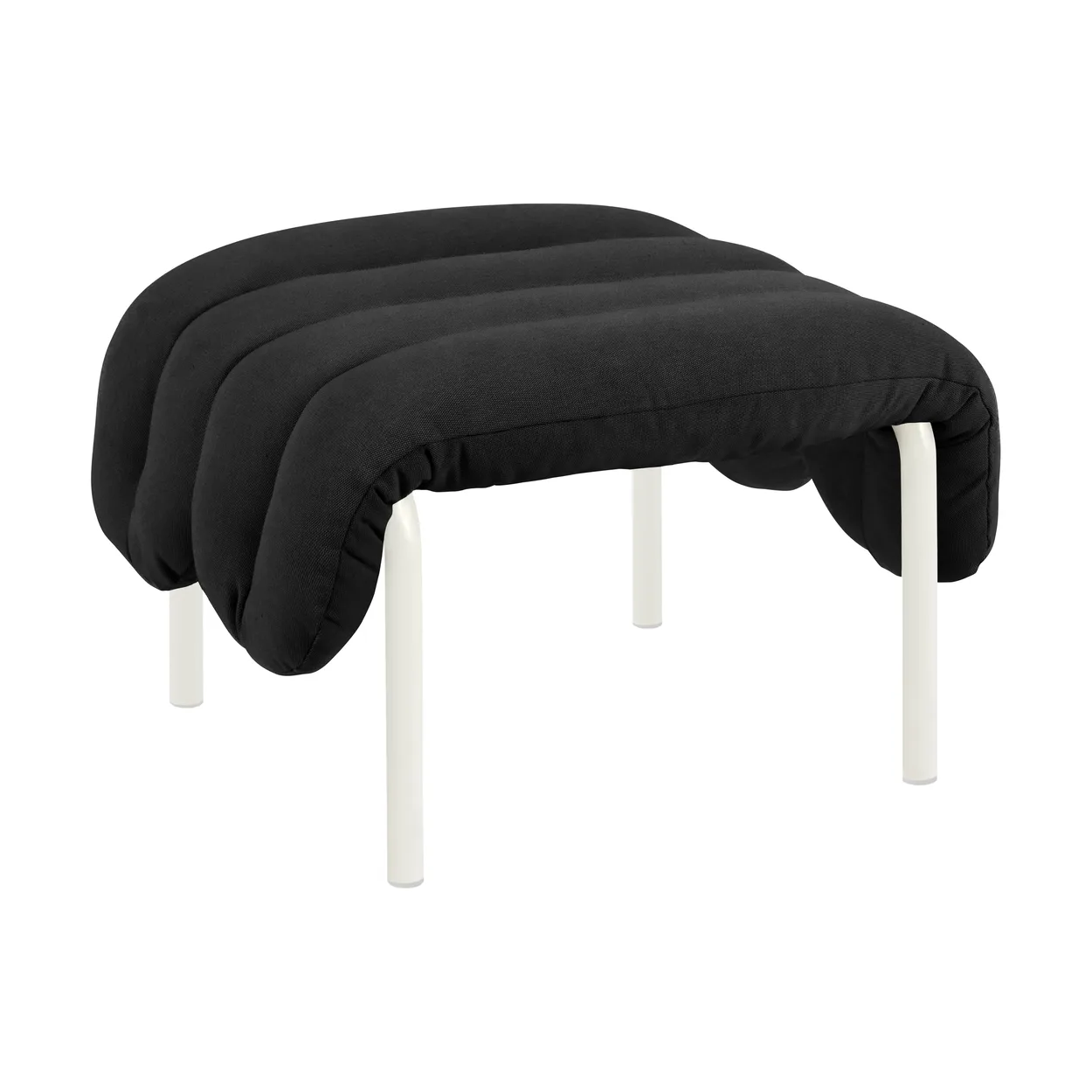 Hem Puffy ottoman 58x67 cm Anthracite-cream | Scandinavian Design | Armchairs & footstools | Black