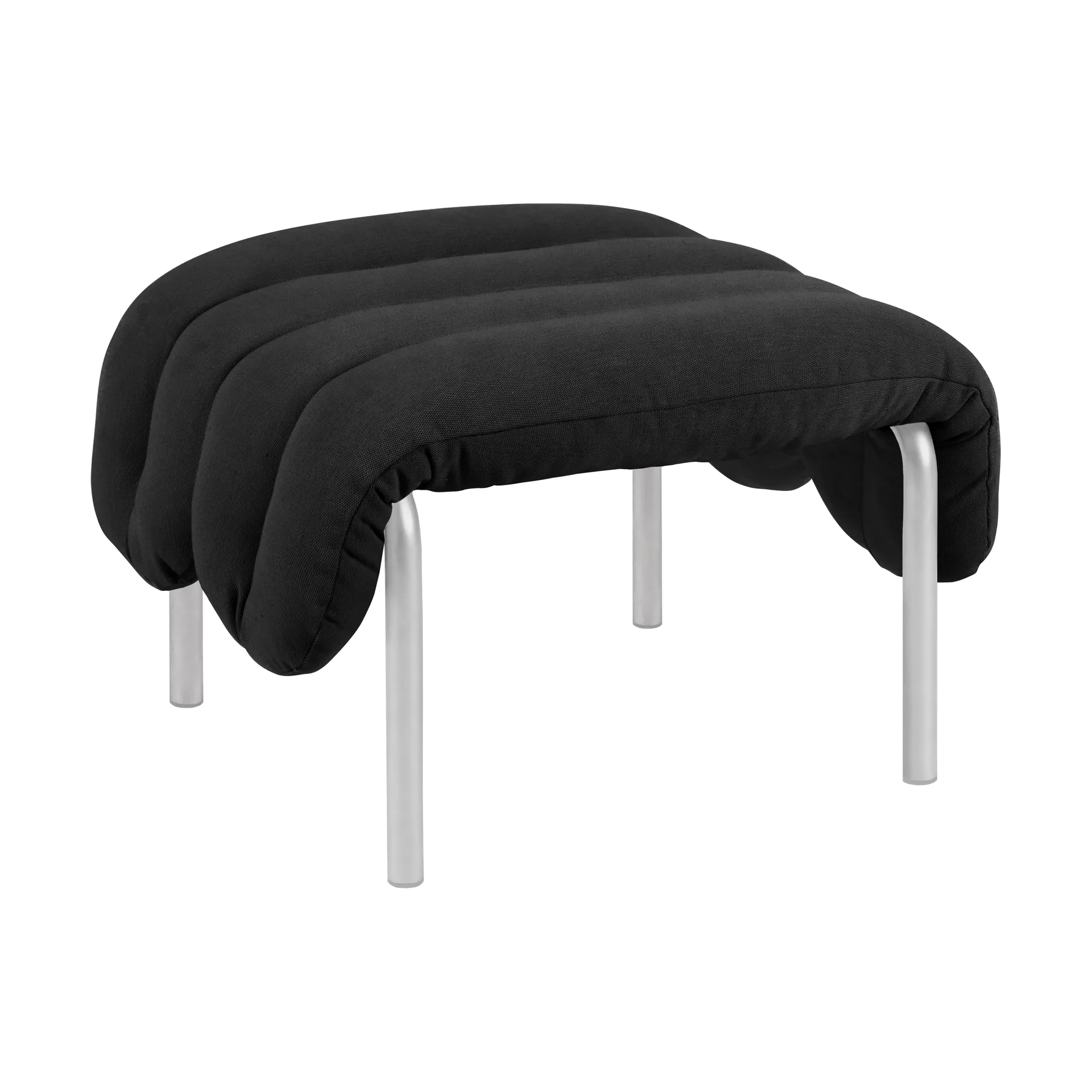 Puffy ottoman 58x67 cm, Anthracite-stainless steel Hem