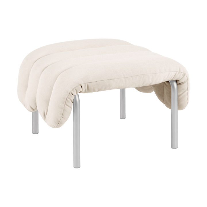 Puffy ottoman 58x67 cm - Natural-stainless steel - Hem