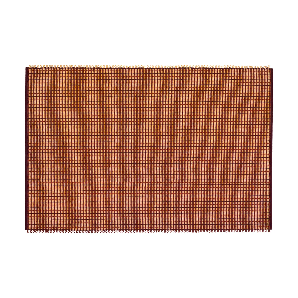 Hem Rope rug Large 200x300 cm Terracotta | Scandinavian Design | Fringe & Deep pile rugs | Brown