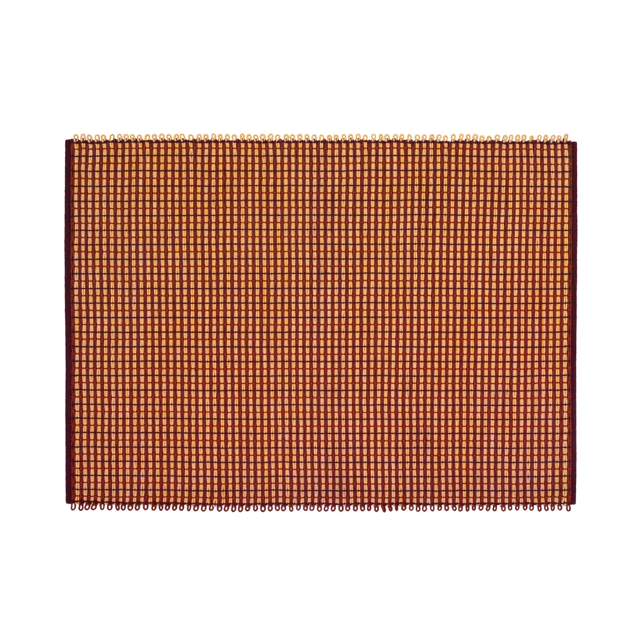 Hem Rope rug Medium 170x240 cm Terracotta | Scandinavian Design | Fringe & Deep pile rugs | Brown