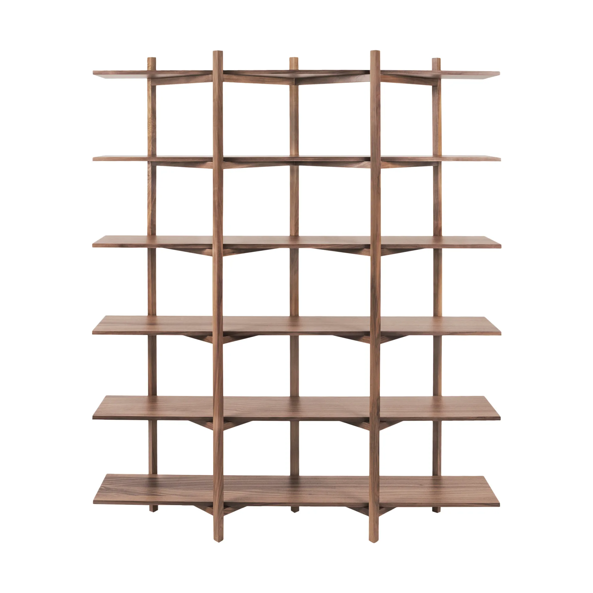 Zig Zag shelf High 175x214 cm, Walnut Hem