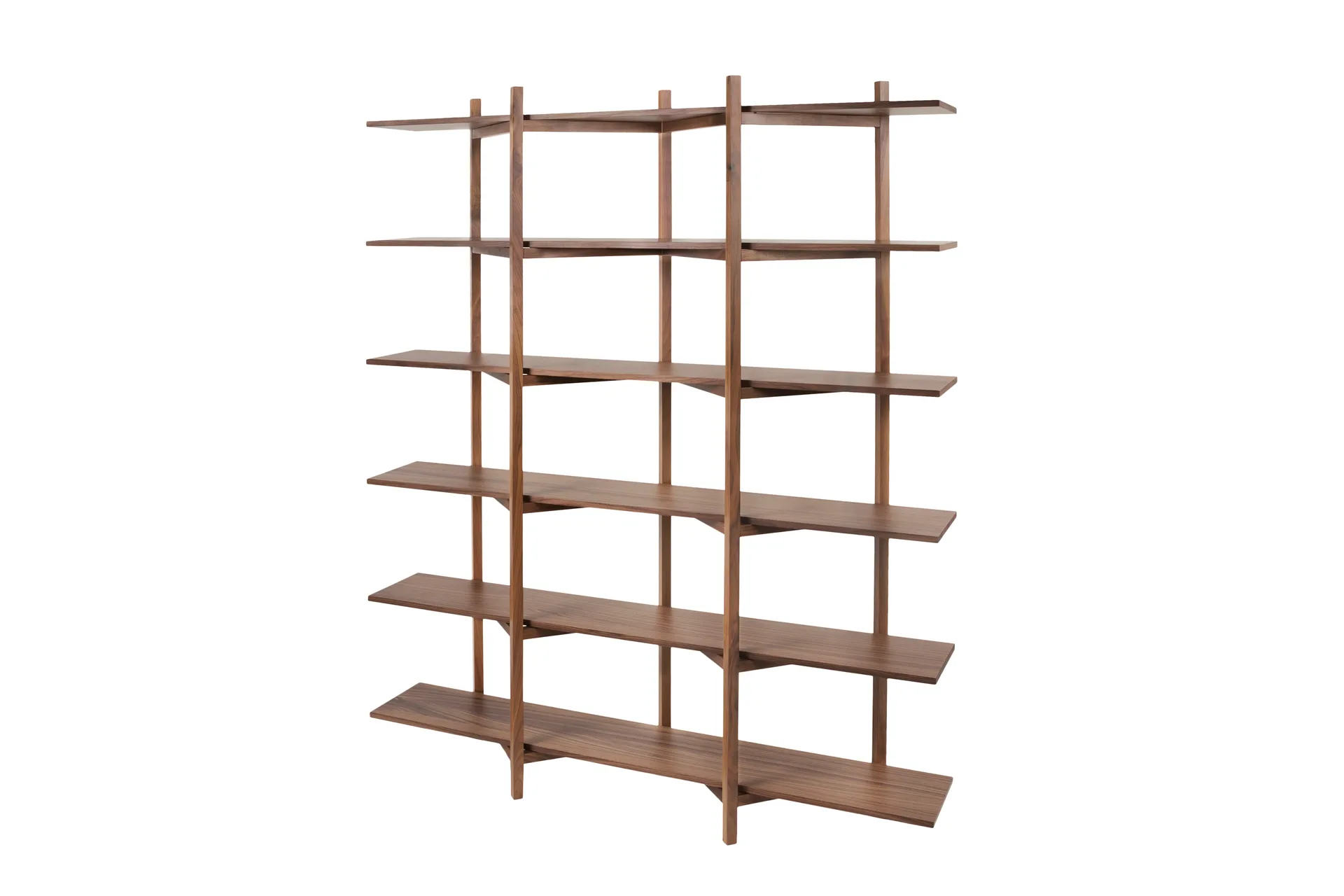Zig Zag shelf High 175x214 cm, Walnut Hem