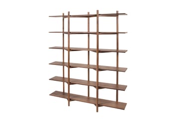 Zig Zag shelf High 175x214 cm - Walnut - Hem