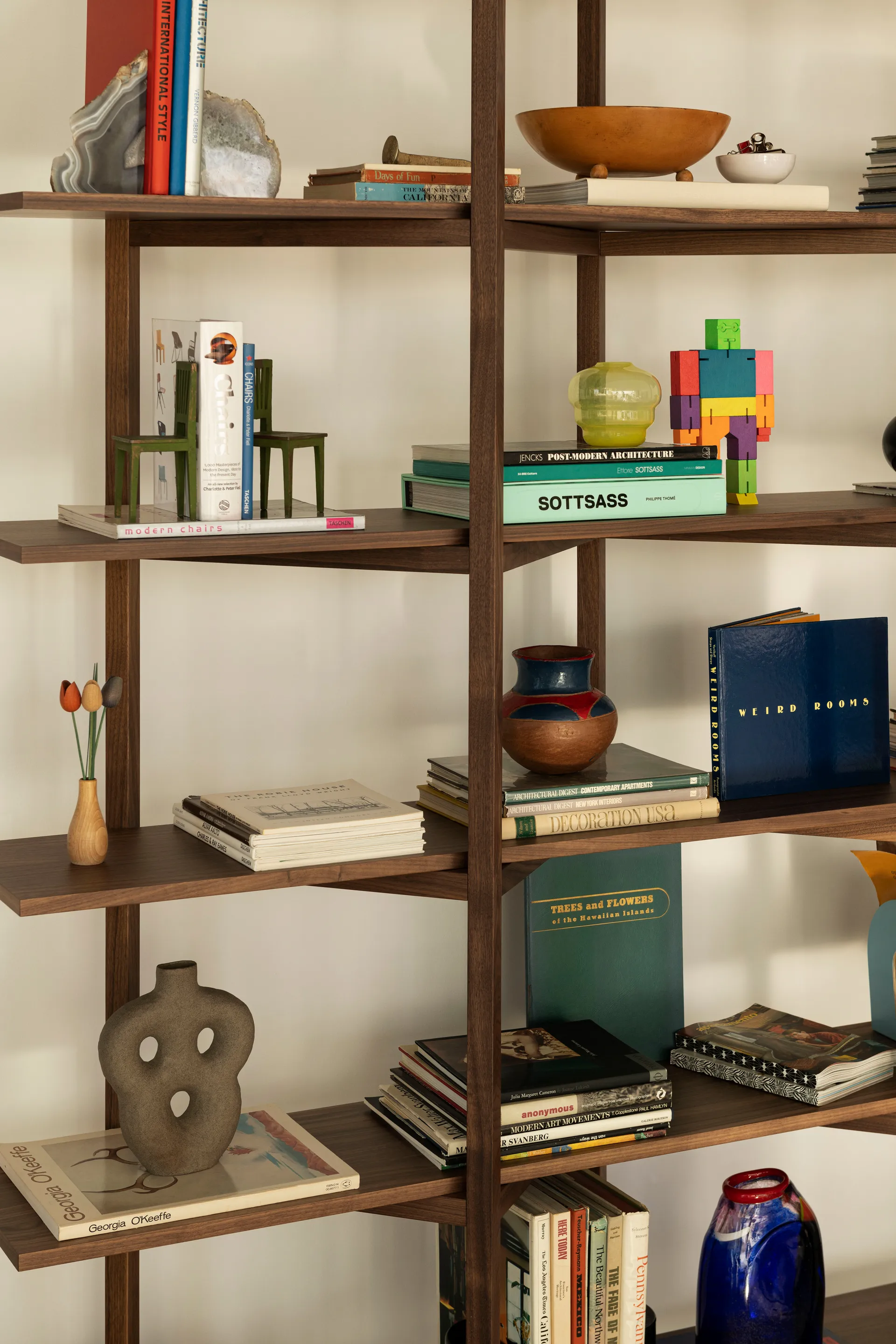 Zig Zag shelf High 175x214 cm, Walnut Hem