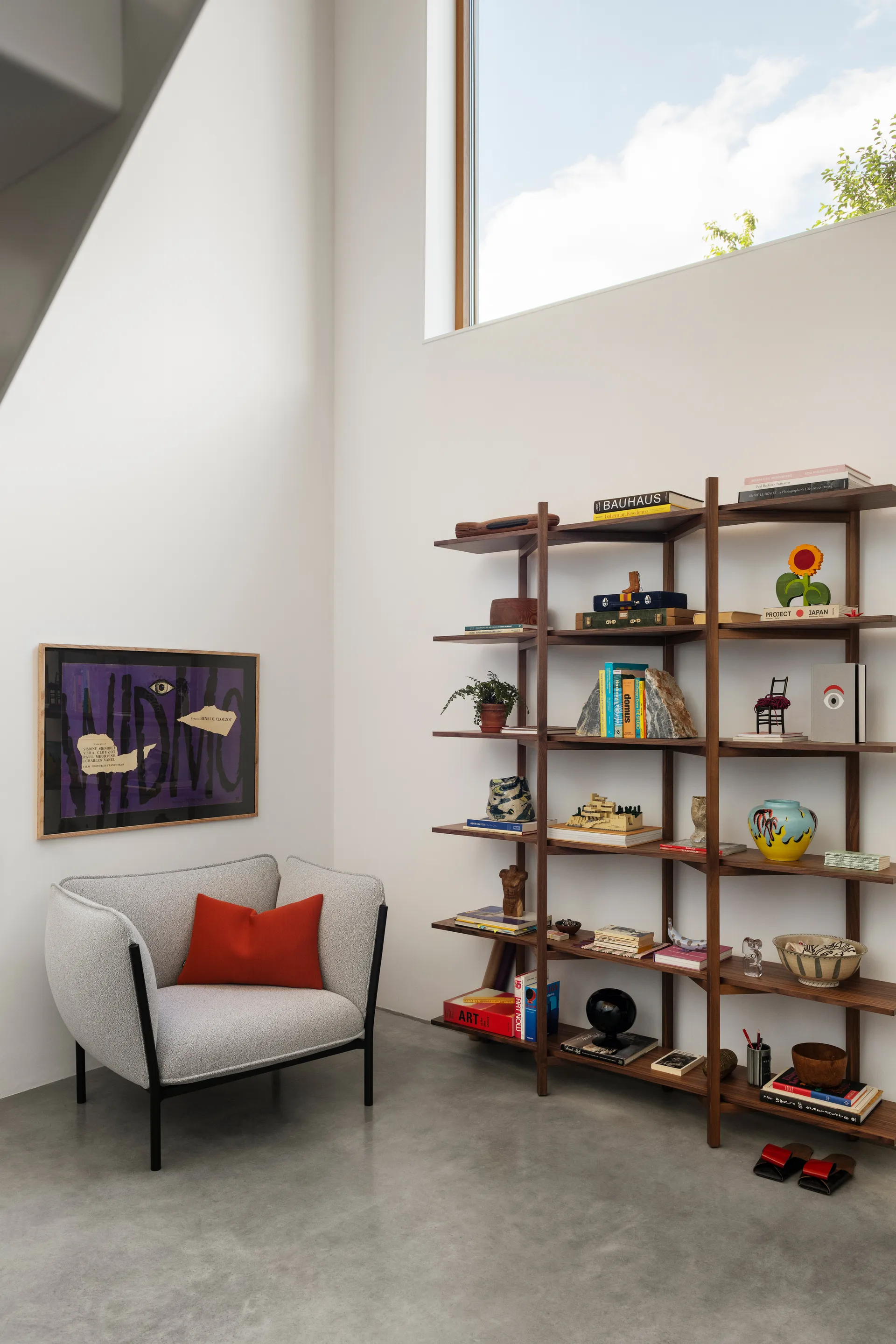 Zig Zag shelf High 175x214 cm, Walnut Hem