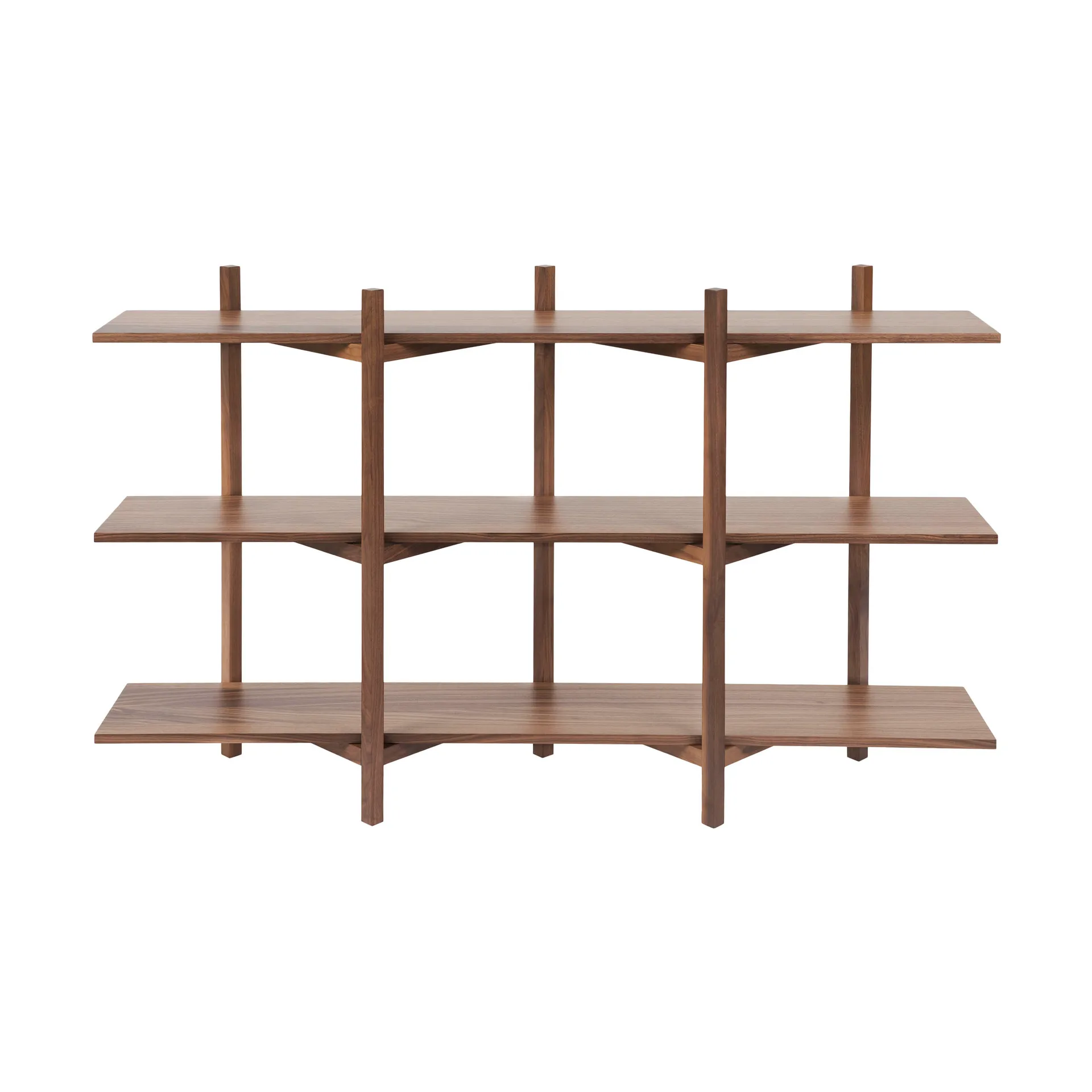 Zig Zag shelf Low 175x100 cm, Walnut Hem