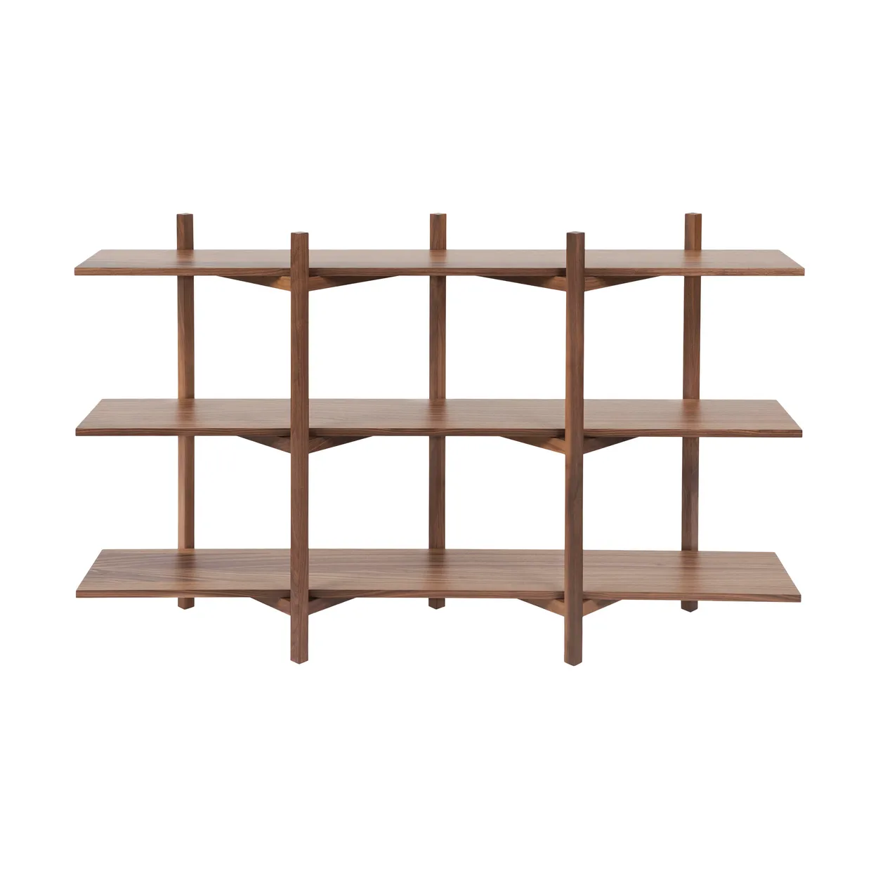 Hem Zig Zag shelf Low 175x100 cm Walnut | Scandinavian Design | Shelves & shelving systems | Brown
