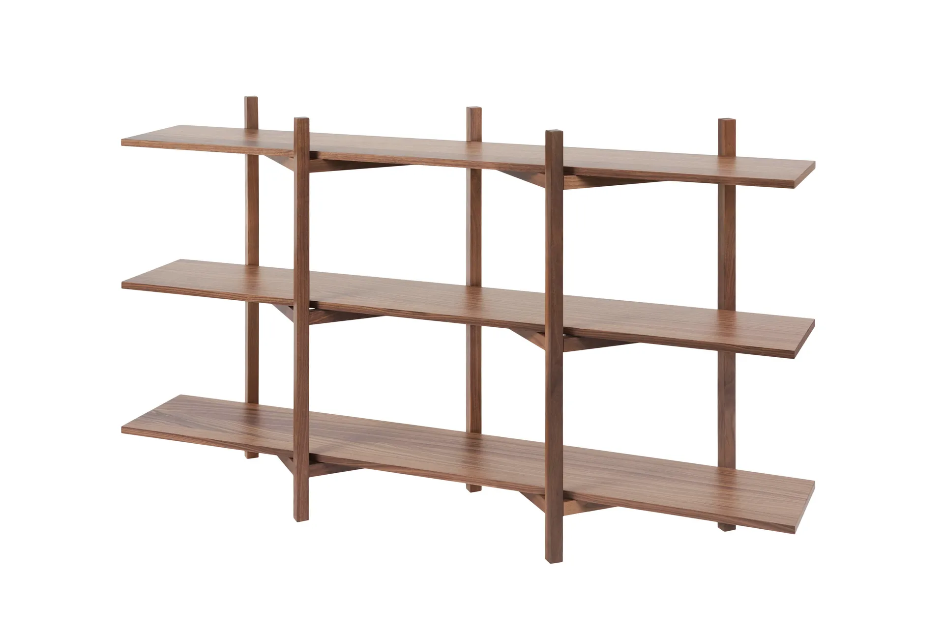 Zig Zag shelf Low 175x100 cm, Walnut Hem