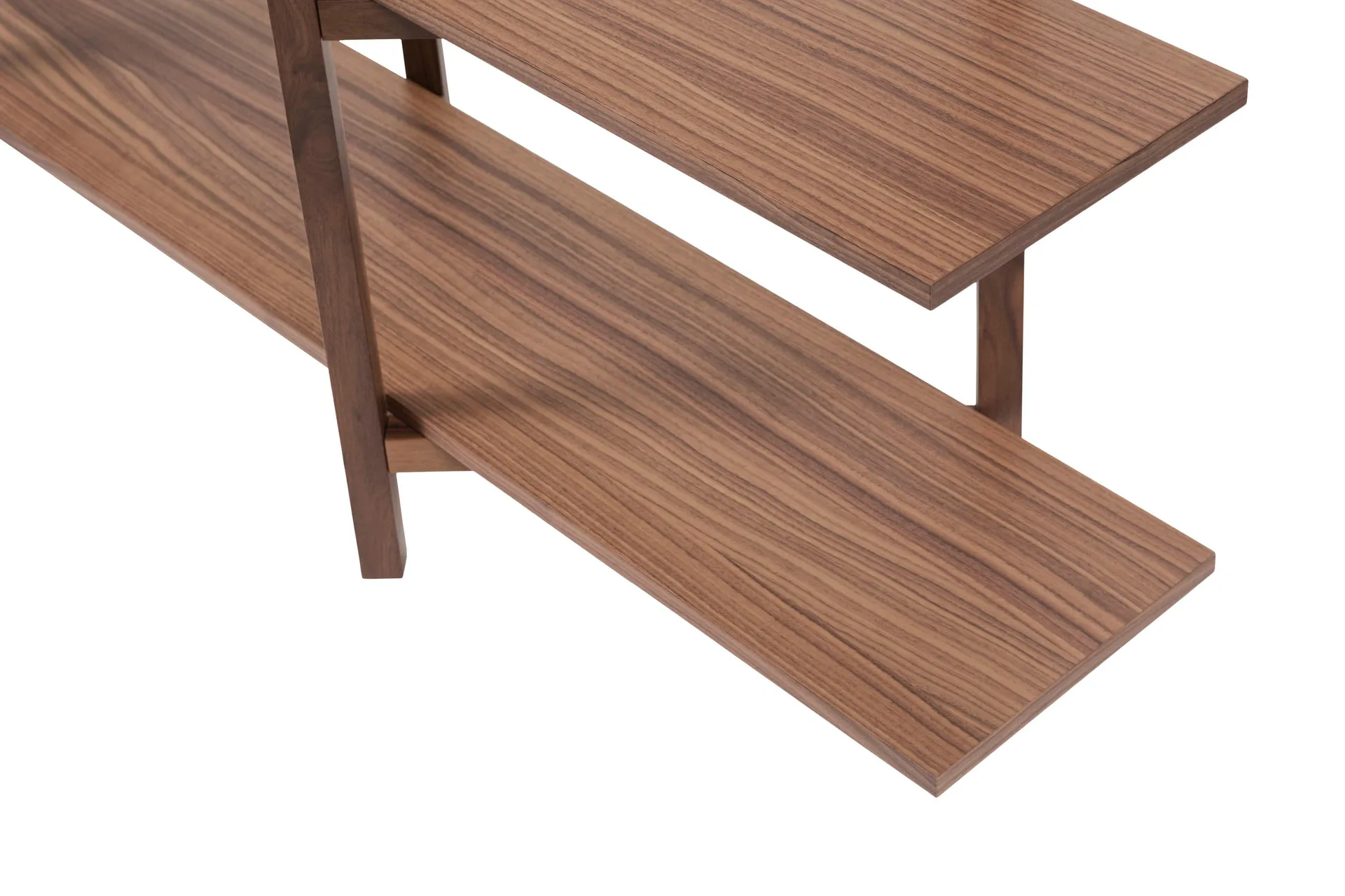 Zig Zag shelf Low 175x100 cm, Walnut Hem