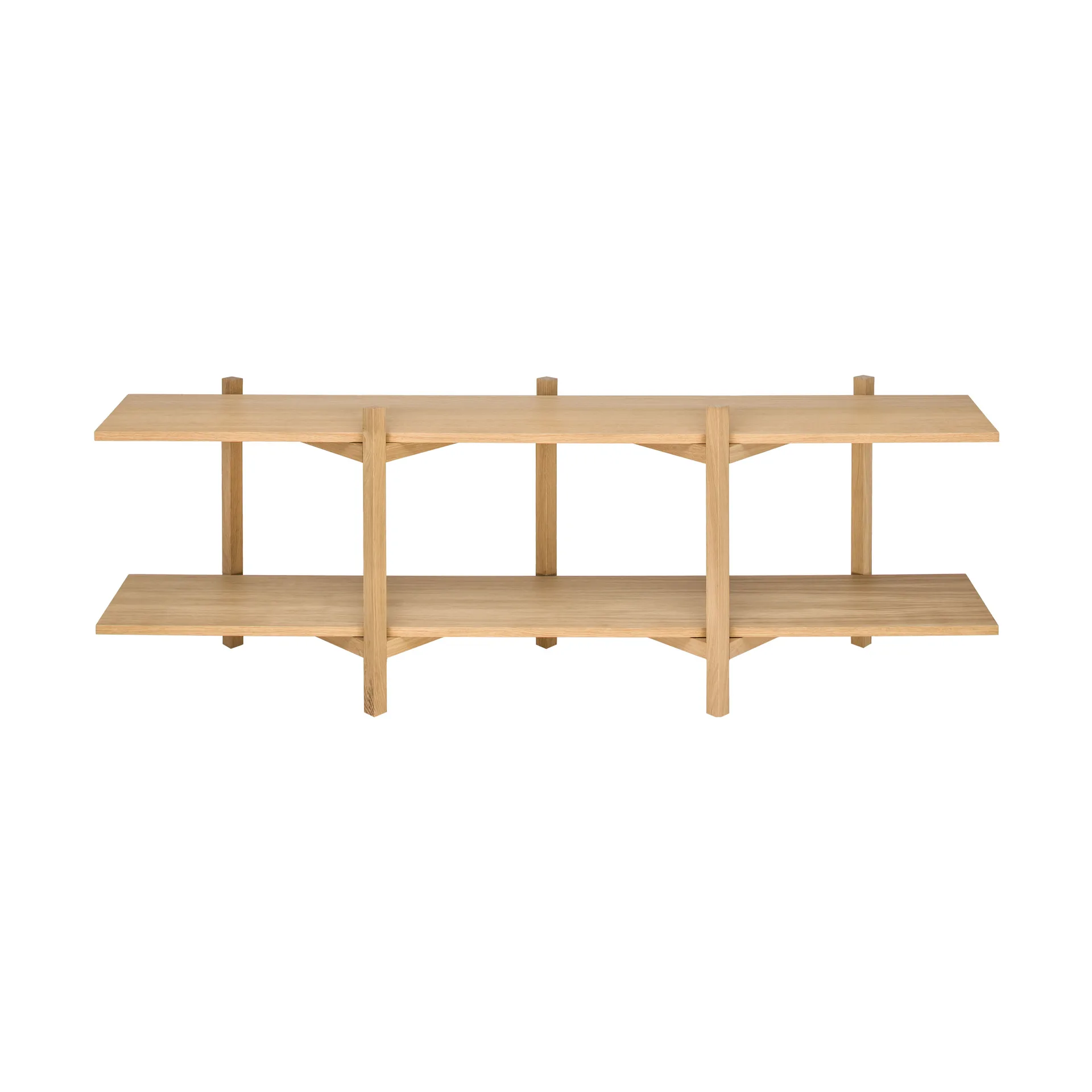 Zig Zag shelf Media 194x57 cm, Oak Hem
