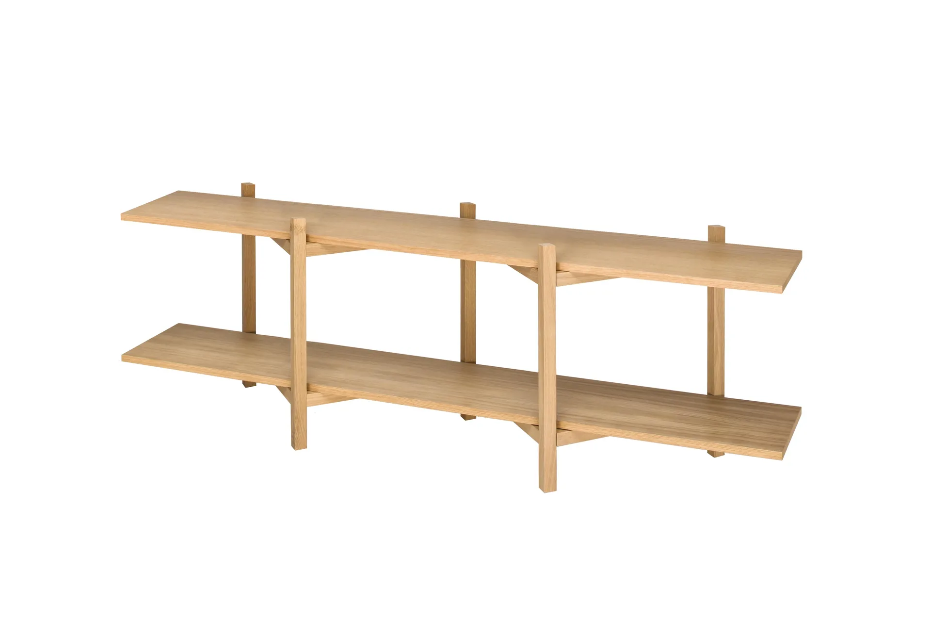 Zig Zag shelf Media 194x57 cm, Oak Hem