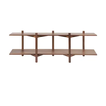 Zig Zag shelf Media 194x57 cm - Walnut - Hem