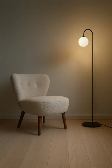 Ballon floor lamp 137 cm - Black - Herstal