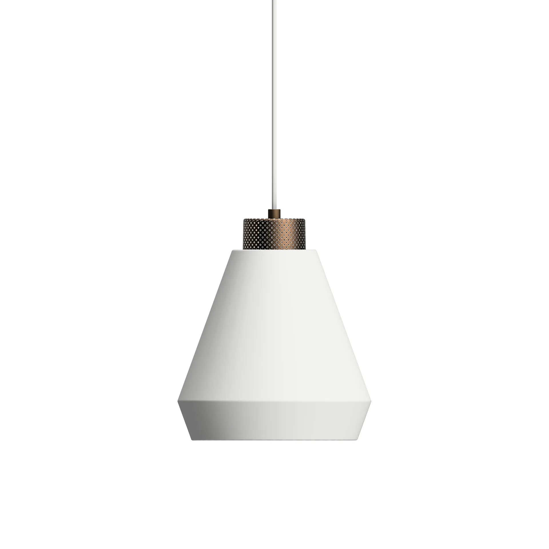 Edge pendant lamp medium, Matte white-bronze Herstal