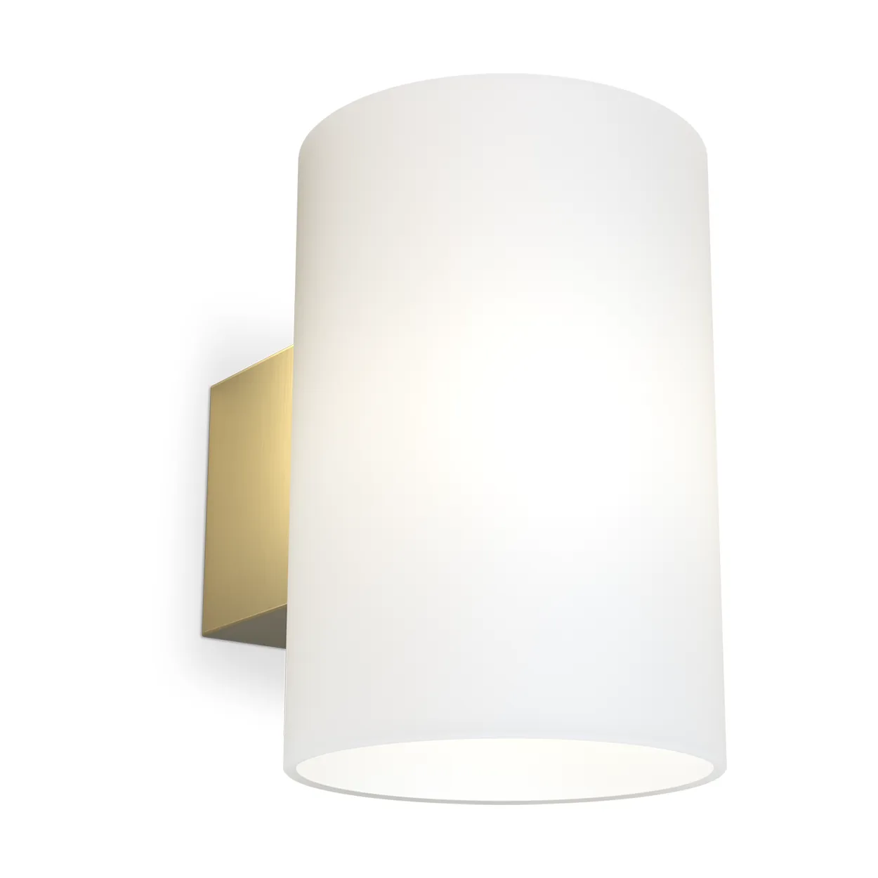 Herstal Evoke wall lamp large Satin brass-opal glass