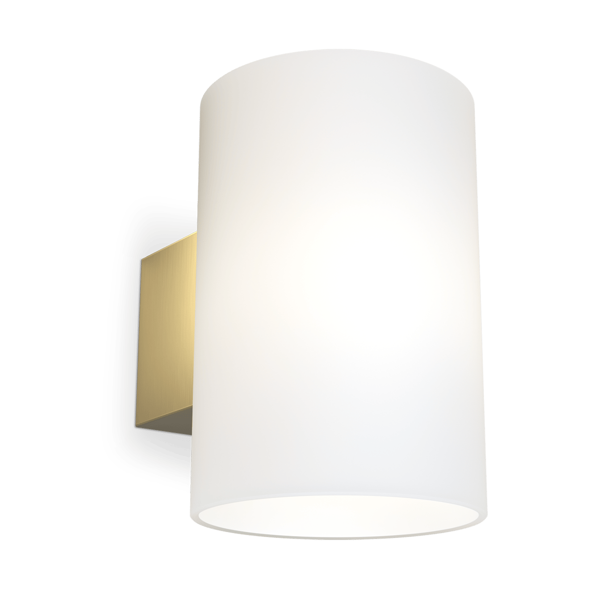 Herstal Evoke wall lamp large Satin brass-opal glass